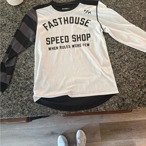 Fasthouse Kids White and Black Carbon Jersey